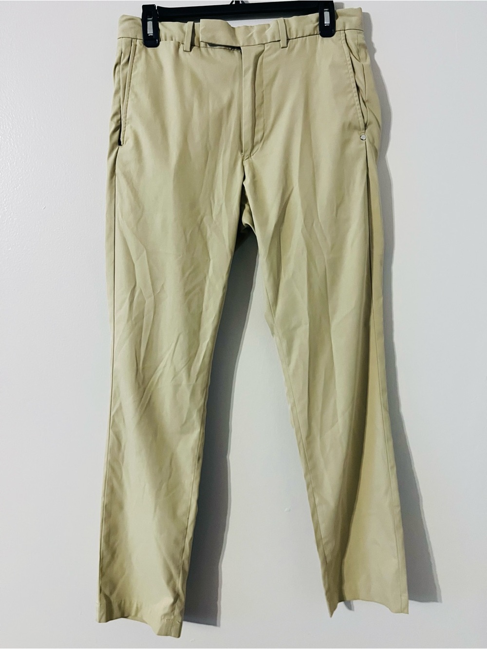 EUC RLX Ralph Lauren Mens Tailored Fit Khaki Performance Golf Pants Size 30 x 32